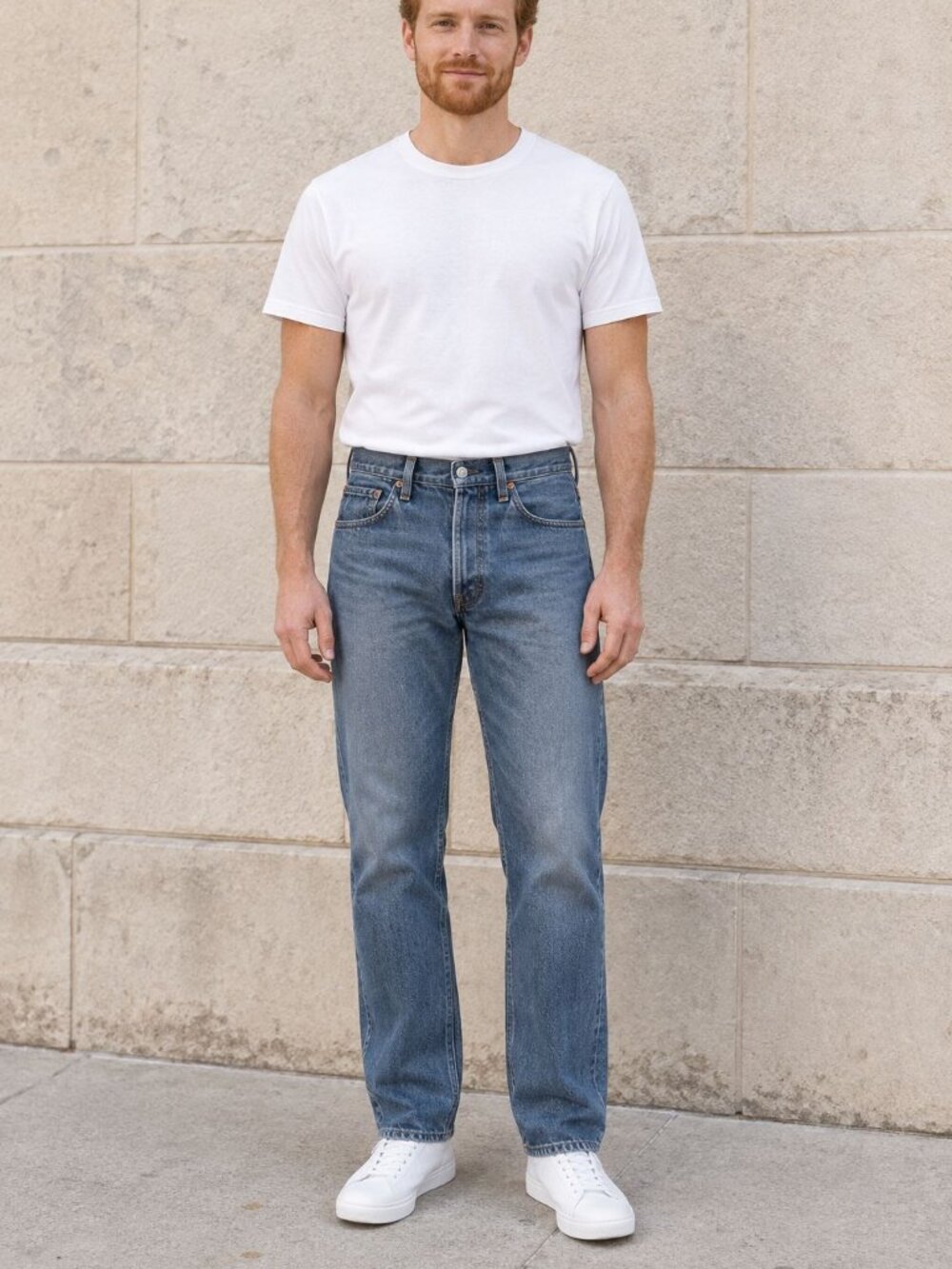 Levi’s Medium Wash Straight Leg Jeans Blue Denim Size 34X32 Classic Dadcore